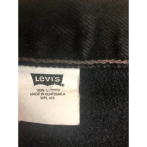 Levi's Men's 501 Black Denim Jeans Button Fly 42 x 32 - Picture 6 of 11